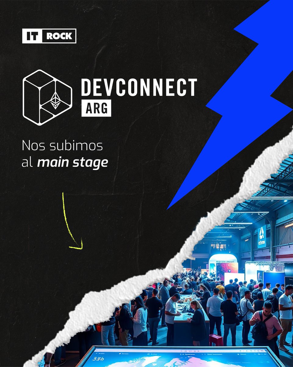 ITRockDigital's tweet image. We’re getting ready to step onto the biggest stage in Argentine tech: @efdevcon ⚡

Technology, community, and rock… plus our IT Rock &amp;amp; Gol to kick things off with full energy. ⚽🤘

👉 Join the match: luma.com/fxjw3n6f

#Devconnect2025 #ITRockEnDevconnect #RockTheTech