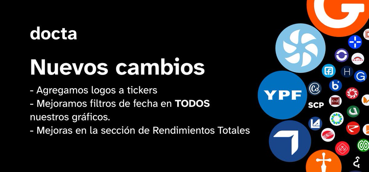 doctacapital's tweet photo. Salimos con nuevas mejoras en Docta

Comenten qué les parece y qué otras cosas les gustaría que agreguemos.

Debajo dejamos blog comentando más acerca de los cambios ⬇️ https://t.co/brTXqX1eye