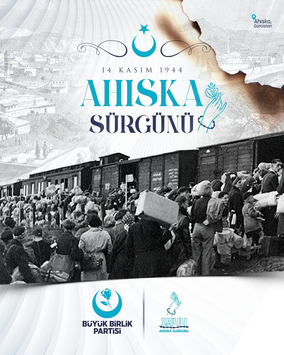 81 yıl önce bugün; Ahıska Türkleri soydaşlarımız, yurtlarından koparılarak
meçhul bir sürgüne zorlandı.
Zorla yerinden edilen on binlerce soydaşımız, ağır tehcir koşullarında hayatını
kaybetti. Bu büyük acı, Türk milletinin hafızasında derin izler bırakmıştır.
Hayatını kaybeden