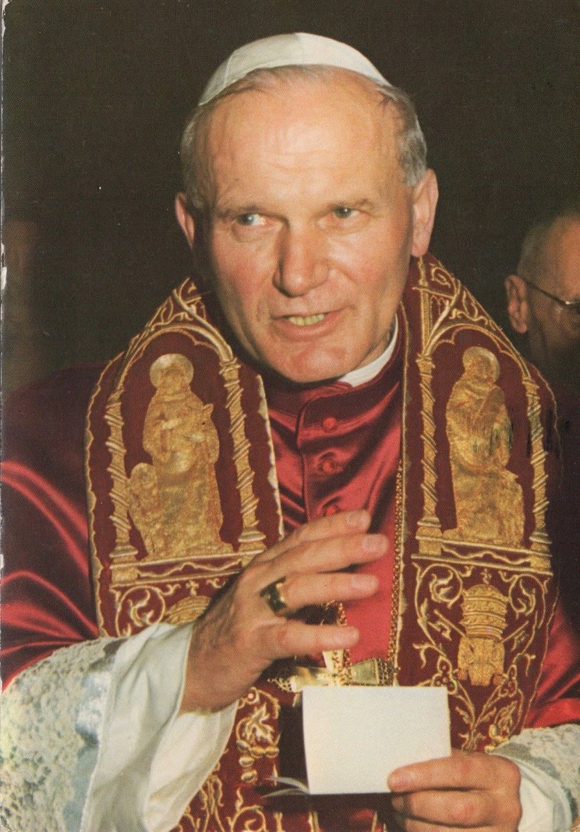 Sanothomas's tweet image. “Pressure for homosexual relationships to be recognsied as a different form of family, which are also entitled to the right to adopt”, is “a violation of God’s law” and an “ideology of evil…seeking to use human rights against humanity and the family”.
—Pope Saint John Paul II