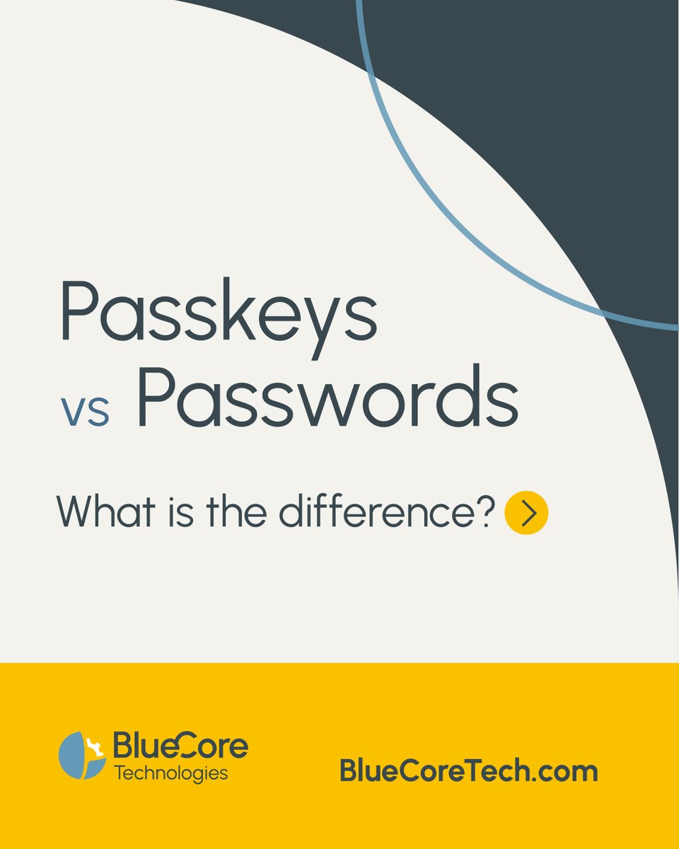 BlueCoreTech's tweet image. 🔐 Passkey vs Password: What’s the difference?

✅ Passkeys are phishing-resistant
✅ They work across your devices
✅ They&apos;re tied to your biometrics (like Face ID or fingerprint)

Curious if passkeys are right for your business? Let’s talk.