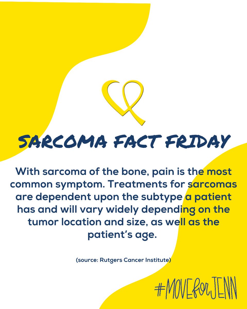 MoveForJenn's tweet image. #SarcomaFactFriday brought to you by Rutgers Cancer Institute.