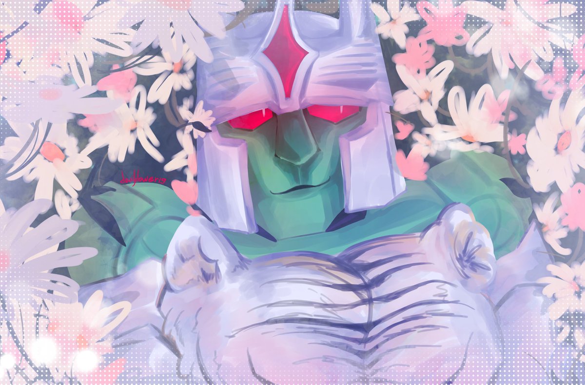 devilflower19_'s tweet photo. Aww, an angel among flowers.

#Transformers #BeastWars #Tigatron https://t.co/nhJzRPMckl