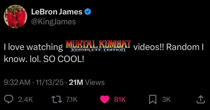 Happy Friday gamers it’s been a blessing seeing MK9 on the timeline again