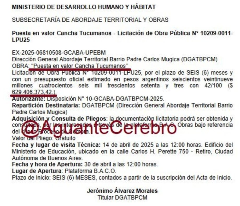 AguanteCerebro's tweet image. 630 millones de pesos para refaccionar una cancha en la villa 31.

Sí, con tu dinero. 
Para esto se endeuda la ciudad de Buenos Aires.