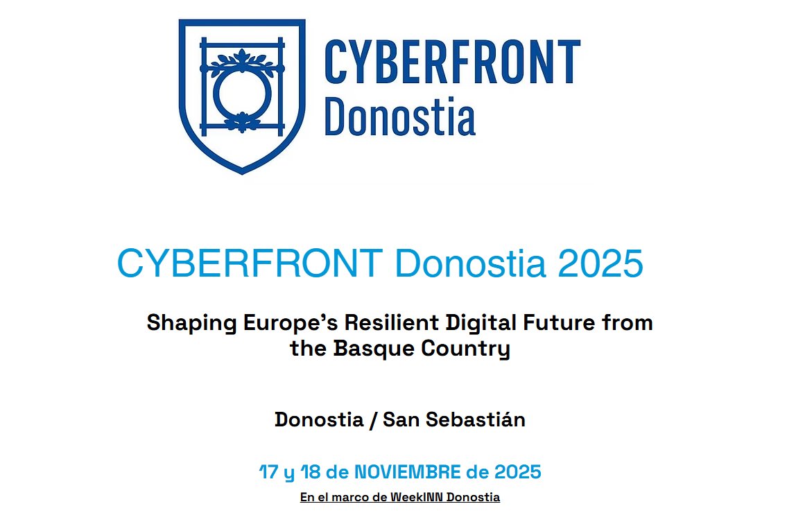 🗓️ El próximo lunes estaremos en en Cyberfront Donostia, un evento de ciberseguridad que se celebra dentro de WeekINN Donostia.
¿Quieres asistir? 👇
cyberfront.eus
🏭 Te esperamos en nuestro stand, donde podrás ver nuestro laboratorio de ciberseguridad industrial.