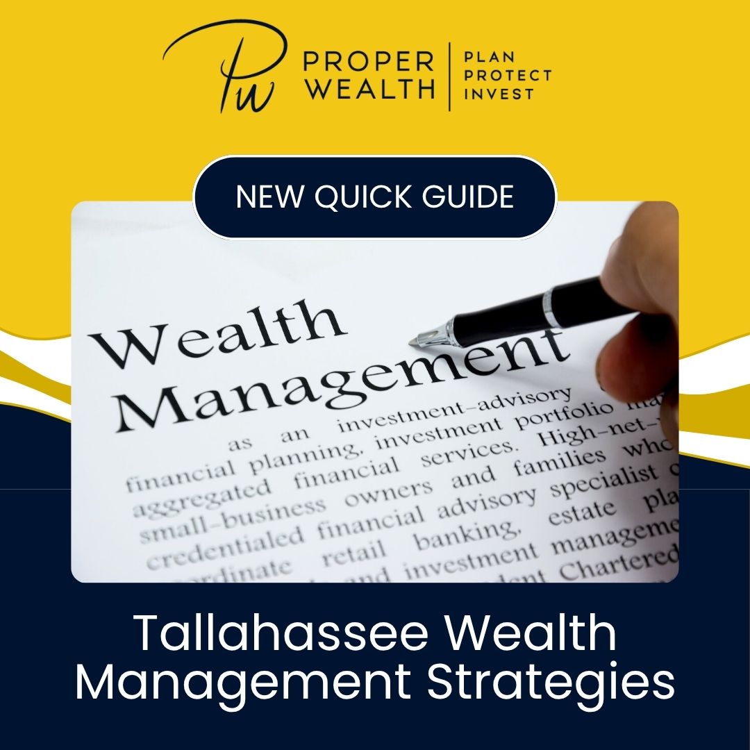 Wealth management is more than investing. Our guide highlights key strategies to help individuals, families &amp; business owners build, protect &amp; grow their financial success. bit.ly/4hFGdT1 #TallahasseeWealthManagement #FinancialPlanning #RetirementPlanning #ProperWealth