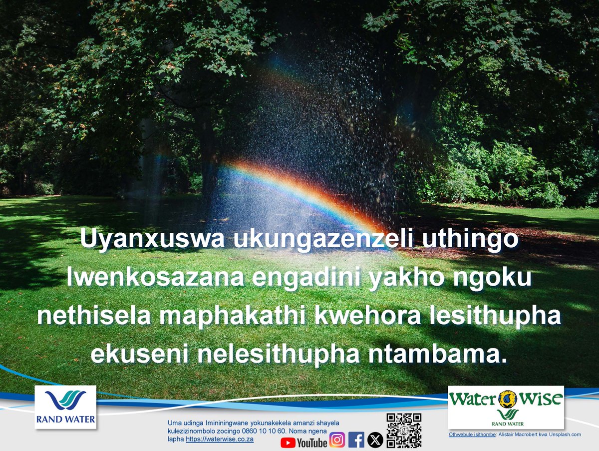 #WaterWise #RandWater