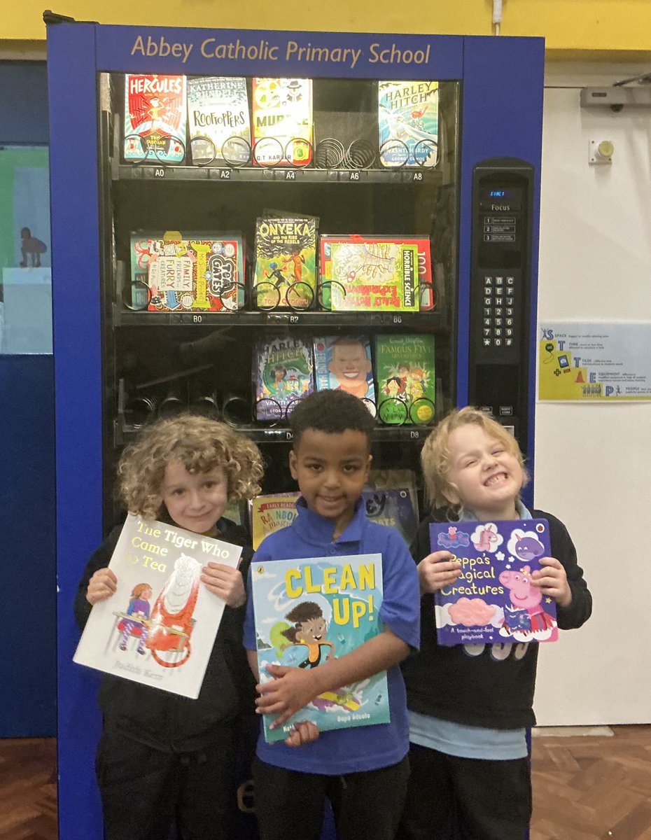 AbbeyPrimary's tweet image. Well done to all these children who received an Abbey Value certificate. We hope you enjoy #reading your new book from out of the #VendingMachine. 🤗📚