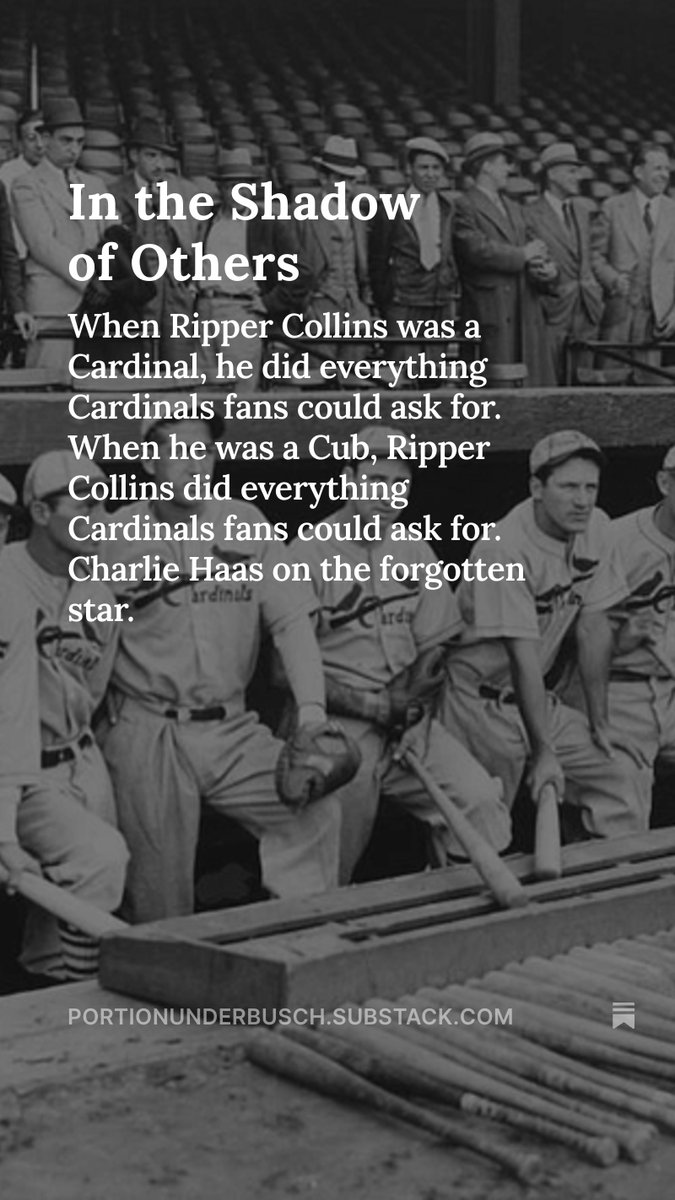 Before Johnny Mize, there was Ripper Collins.  Before William Sianis' billy goat, there was Ripper Collins. <a href="/OnlyCardsFans/">OnlyCardsFans</a> writes about the #STLCards and #Cubs player who everyone should know, but very few remember.