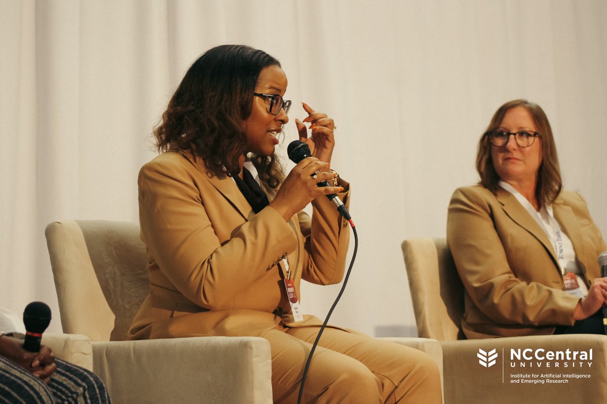 nccuiaier's tweet photo. “Your AI tool should compliment the diamond you already are.”

Dr. Siobahn Day Grady represented IAIER at Women Lead NC, sharing how AI can help women lead with confidence and creativity.

#IAIER #NCCU #WomenLeadNC #AIisforEveryone #HBCU #Leadership https://t.co/PkmNqw9aNw