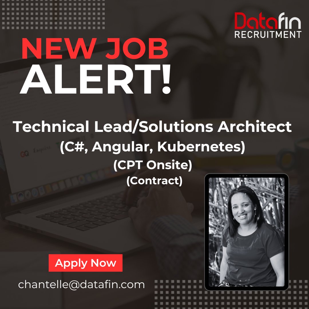 DatafinSA's tweet image. JOIN a global SaaS team of a dynamic NZ-based Software Company seeking an experienced Technical Lead/Solutions Architect on a Contract basis.

Apply here - datafin.com/job/technical-…

#technicalleadsolutionsarchitect #datafinrecruitment