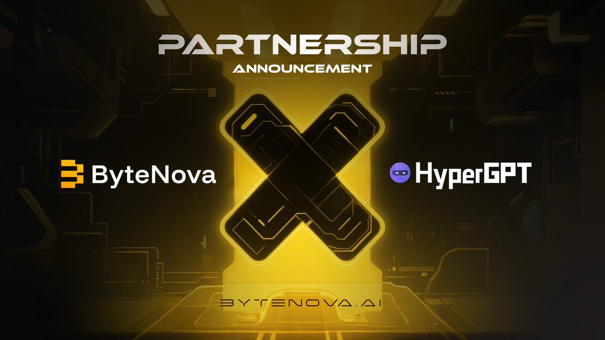 BytenovaAI's tweet image. Starting a new day with a new partnership with @hypergpt 
 
HyperGPT, the AI x blockchain powerhouse backed by global tech giants and home to the world’s first AI app marketplace, agent builder, and multi-chain ecosystem.

Together, we&apos;re blending ByteNova&apos;s edge AI innovations…