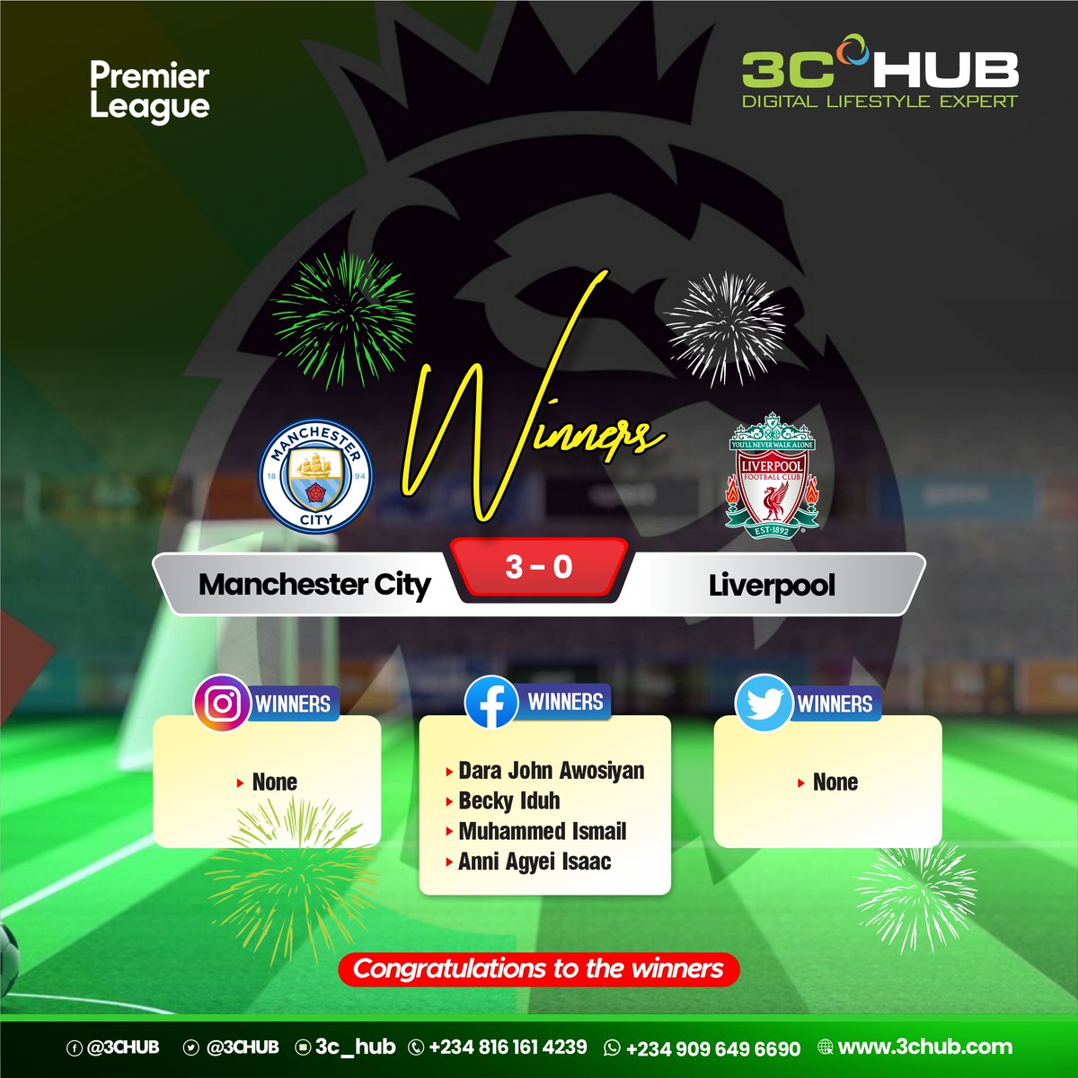 3CHUB's tweet image. Congrats to our “predict &amp;amp; win” winners!

kindly send us a dm to receive instructions on how to claim your reward.

stay connected with 3c hub for more chances to win!

#PredictAndWin #WinnersAlert #3CHub