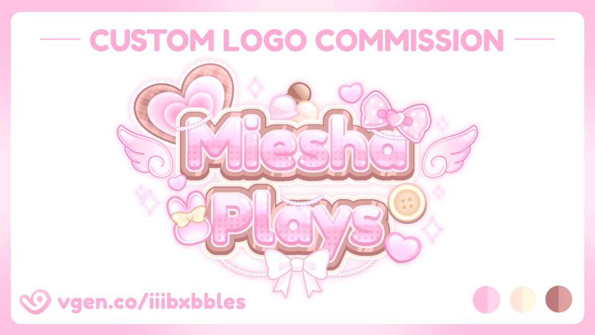 iiiBxbbles's tweet image. ୨୧ ๑ :: 🍨 Custom Logo Comm ♡ ✎
🍭 made for @dtimiesha ɞ ˖˚˳
︶︶︶︶︶︶︶︶︶︶︶︶︶︶

─ ✦୨୧ :: my comms is OPEN!! ︵︵
🎀 ▸ ꒰ prices &amp;amp; orders: VGen🔗 in bio!

♡ + RT appreciated!
#VGenComm #VTuberAssets #RobloxCommission @Artistreccs