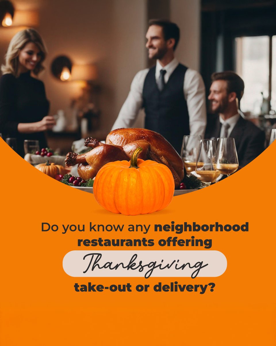 PortmanKen's tweet photo. 🍁🍽️ Planning to take a break from the kitchen this Thanksgiving? 🤔🦃 

Know of any fantastic neighborhood caterers or restaurants offering top-notch Thanksgiving catering? Share the love and spread the word! 

Whether it's a local gem or a hidden culinary https://t.co/nPT9RdLhmZ
