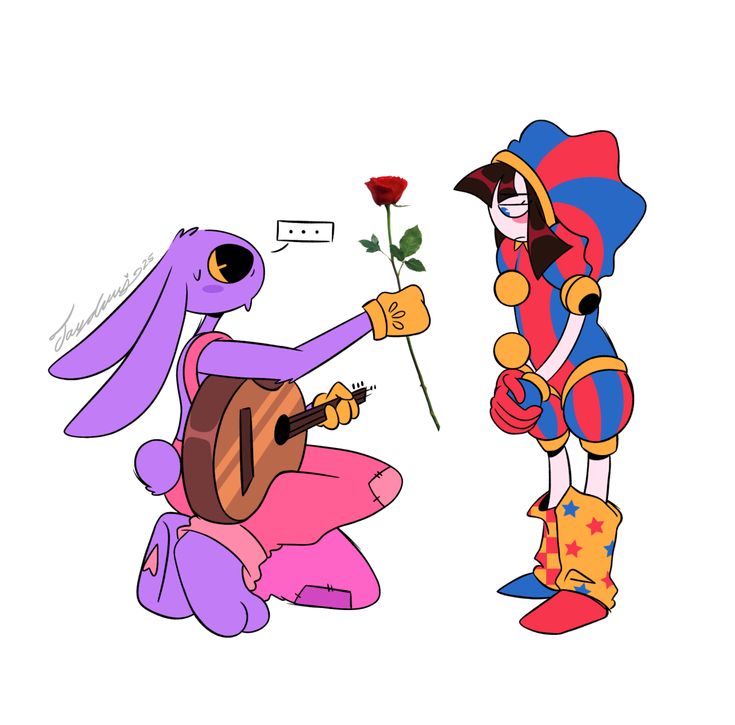 The sweetest serenade ever , someone’s definitely blushing🌹
Art made by <a href="/jaydendr4ws_/">Jayden 💙</a> 
#Funnybunny #TADC #theamazingdigitalcircusfanart #Pomnijax #Pomnijaxfanart