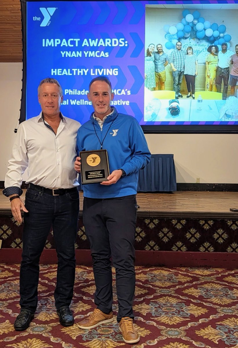 Congratulations to CEO, Shaun Elliott, Scott Cusworth, Lindsey Dimino, Aimee Smith and the team at the Greater Philadelphia YMCA on their 2025 Impact Award last week. The award was in recognition of their Maternal Wellness Initiative. Learn more here: philaymca.org/.../maternal-w…