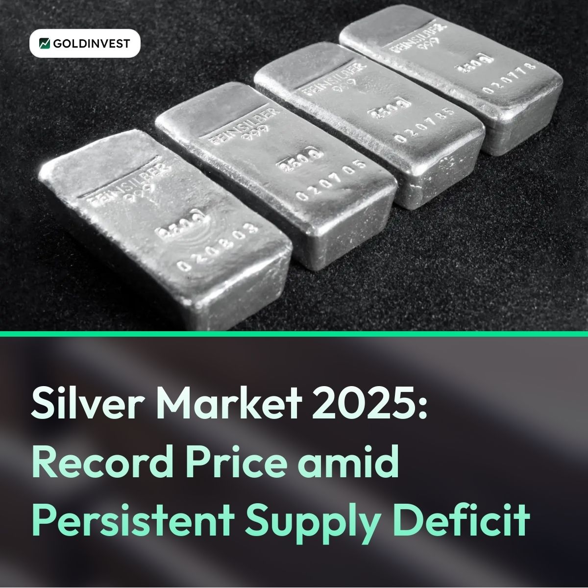 GOLDINVEST_en's tweet image. Silver hits record highs in 2025 despite falling demand – driven by a persisting supply deficit and rising investor interest. Is silver becoming a stand-alone asset class? ➡️ goldinvest.de/en/silver-mark…