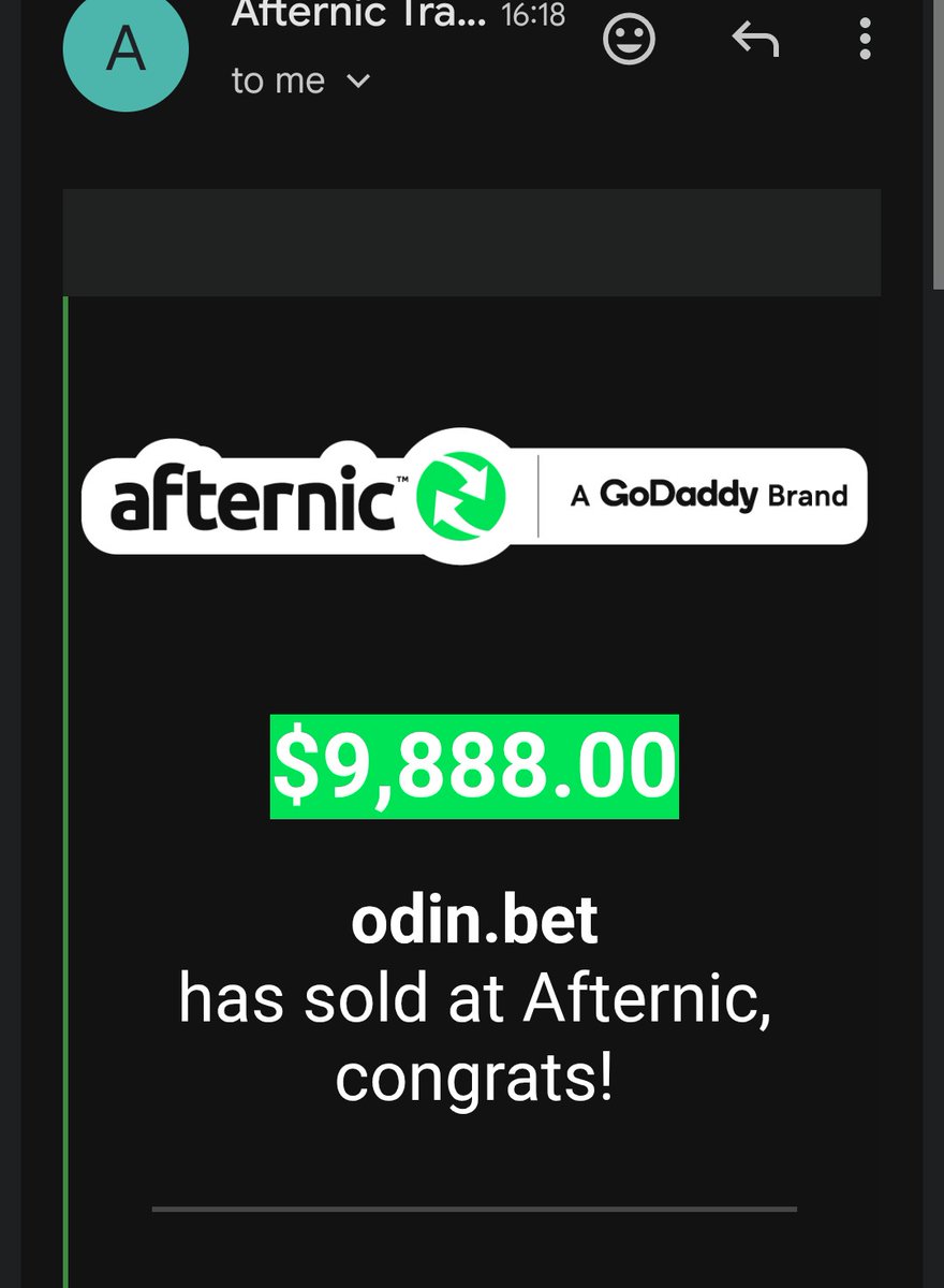 Thank you God, Universe, whatever energy there is. 

HT: 2.5 years.

#domain #domains