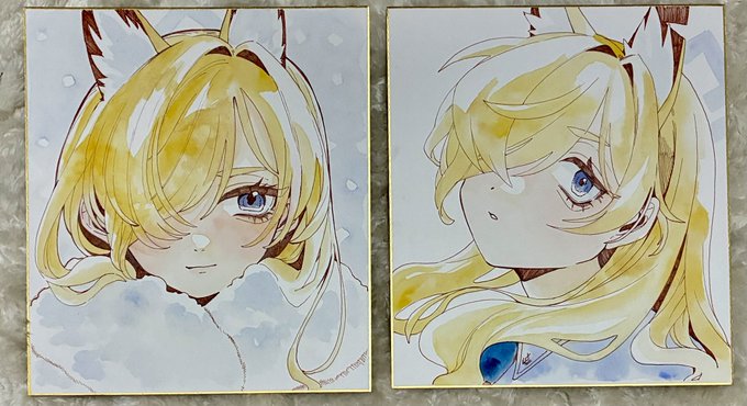 せんなご色紙追加で描けたーー!!
会場には大2枚、中3枚(モノクロ)持っていきます!! 