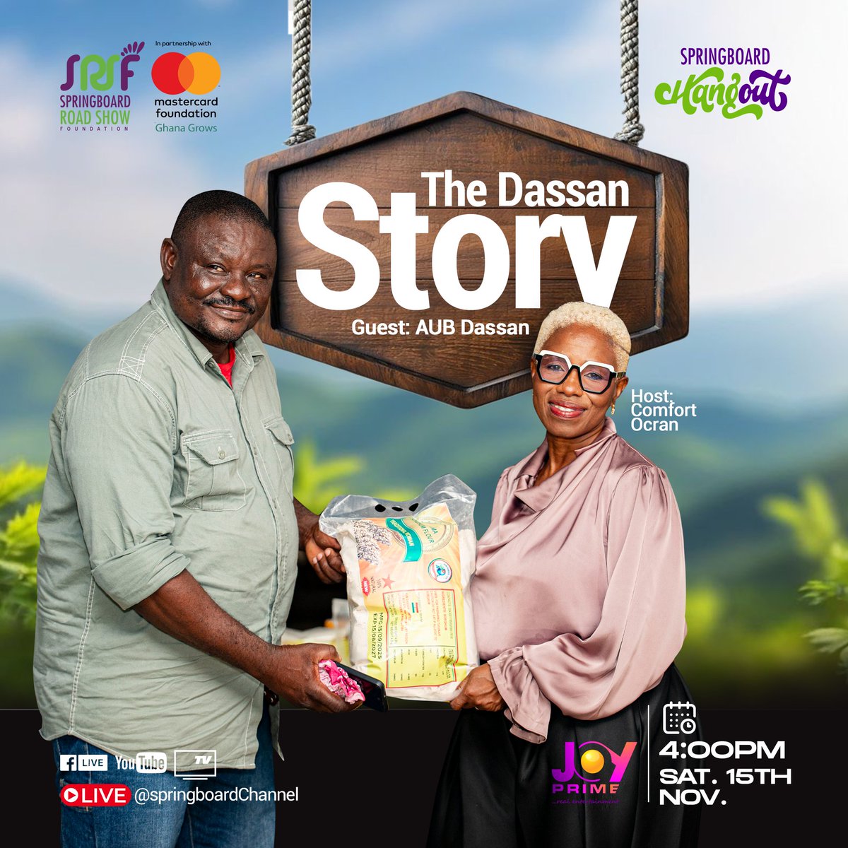 GhanaGrows's tweet image. Join @ComfortOcranA on the #SpringboardHangout, as we uncover how AUB Dassan is proving that agriculture is more than farming.  

Saturday at 4pm on @JoyPrimeTV and on SpringboardChannel on (YouTube). 
Don&apos;t miss it!