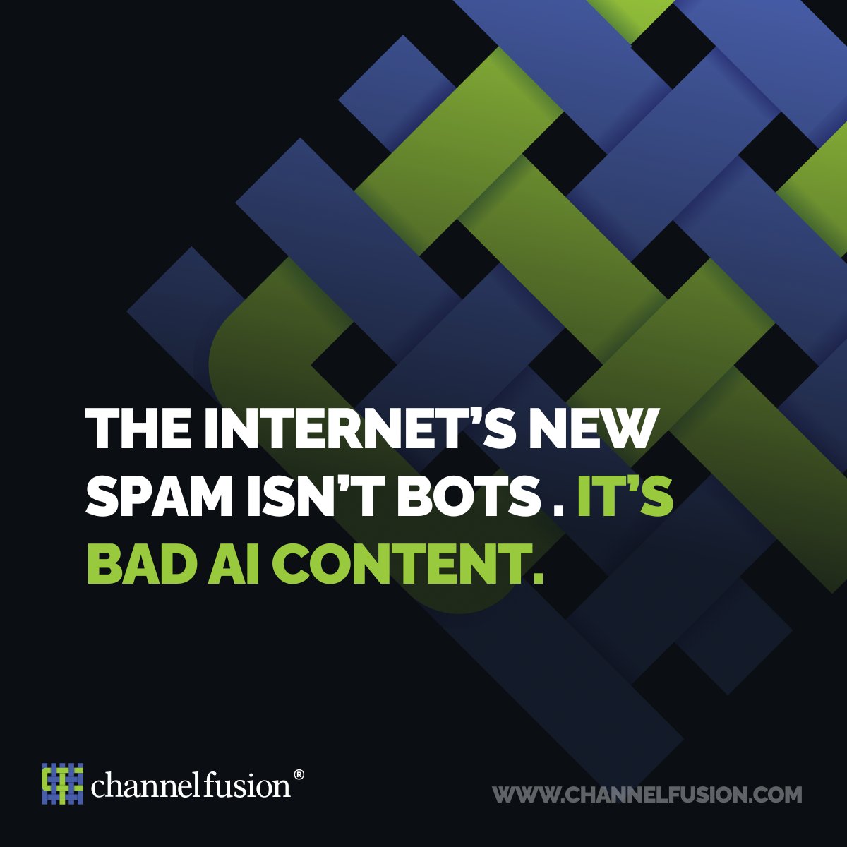 Channel_Fusion's tweet image. AI slop is taking over the internet. @Wired reports that more than half of long-form LinkedIn posts are AI-generated. The result is generic, impersonal content that hurts brand trust.

Learn how we fix it: tinyurl.com/3wcrhahz

#SmartAI #BrandTrust