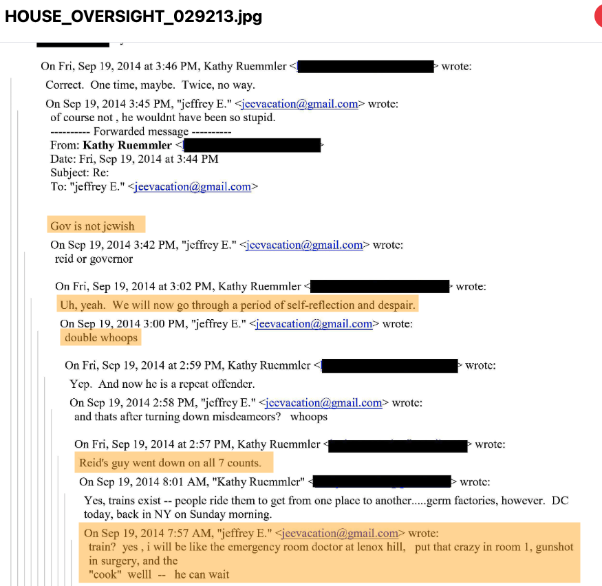 IanCarrollShow's tweet photo. Here's a VERY interesting email thread between Obama's chief White House council, Kathy Ruemeller and Jeffery Epstein appearing to discuss .... something very suspicious...

You tell me what this looks like... https://t.co/r4kt7iNxbB