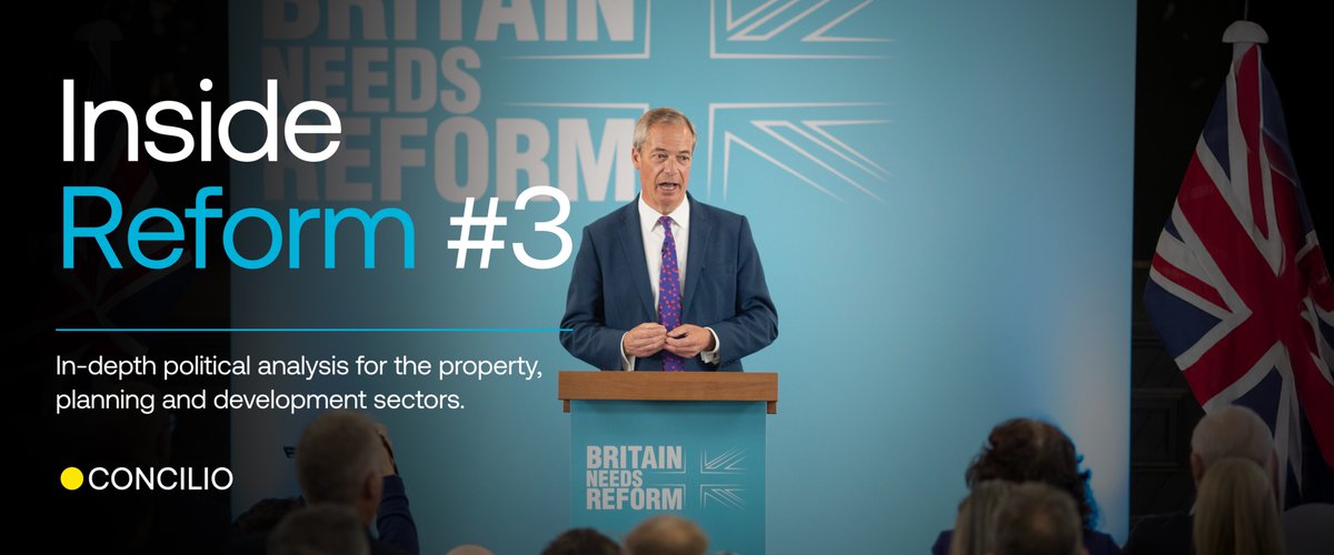 ConcilioComms's tweet image. Concilio are pleased to publish the third edition of Inside Reform, our monthly report providing in-depth political analysis for the property, planning and development sectors.

This edition takes stock of @reformparty_uk&apos;s first six months in power across the 10 councils it…