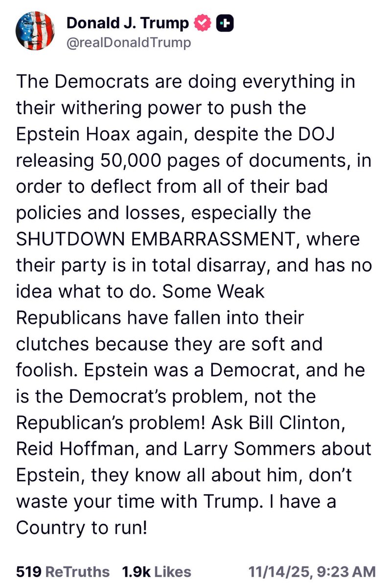 “I have a country to run!”  💯🇺🇸