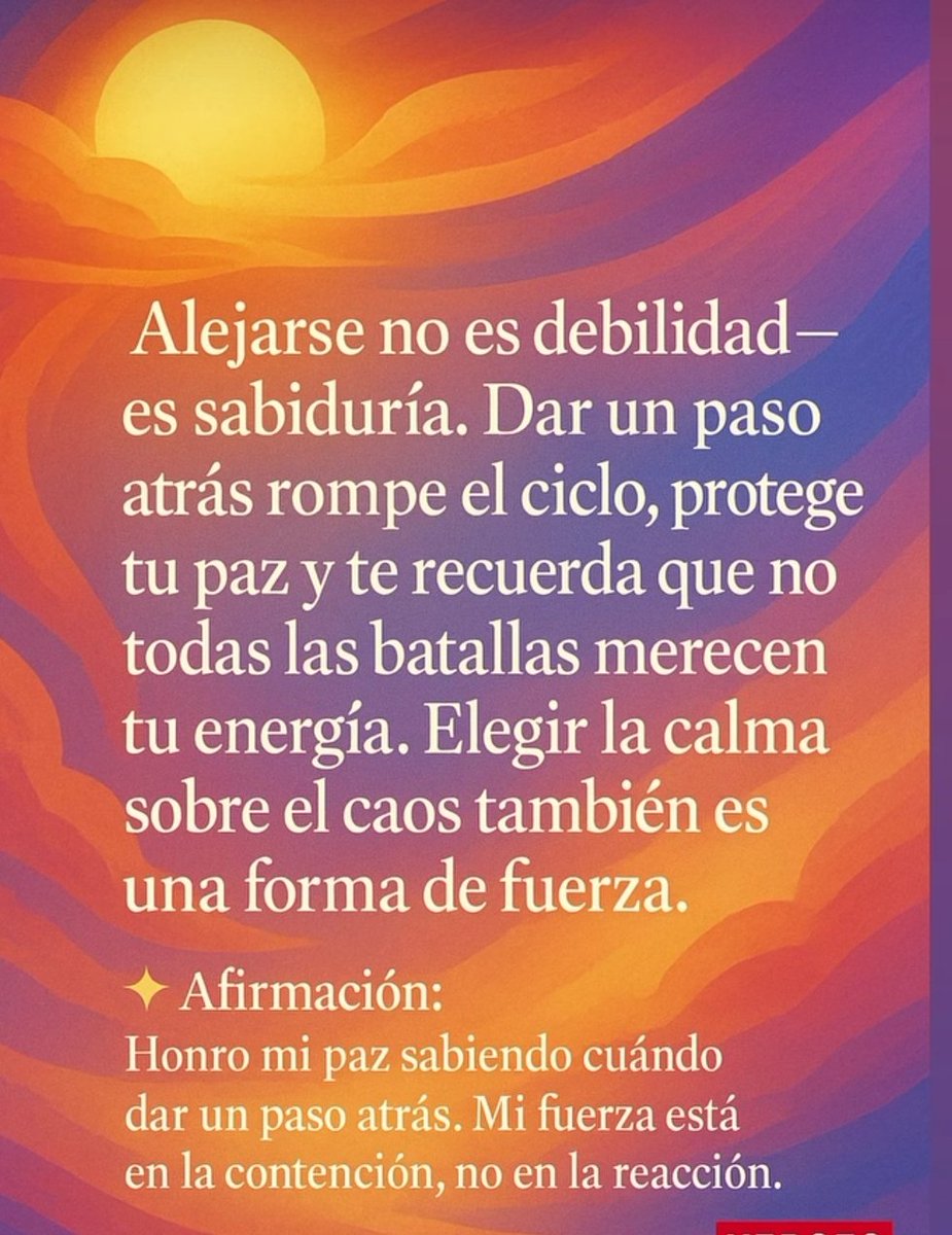 preciyaz's tweet image. Protege tu Bella Energía..☺️👌✨
Honro mi paz, sabiendo cuando dar un paso atrás , que solo sea para dar empuje a lo bueno que me espera. 
Con la afirmación o decreto que resuene con tu alma.
Házlo! Guapurita