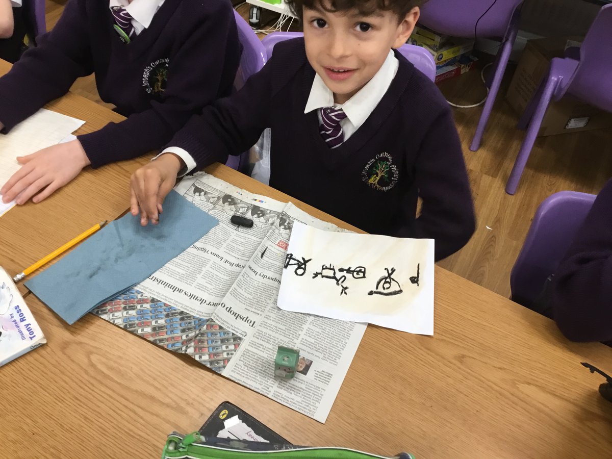 StJoesLichfield's tweet image. Year 3 travelled back in time today! After diving into the story &apos;Stone Age Boy&apos;, we published our diary entries on “Stone Age paper” and created our very own cave paintings.  #StoneAge #CreativeLearning #Year3