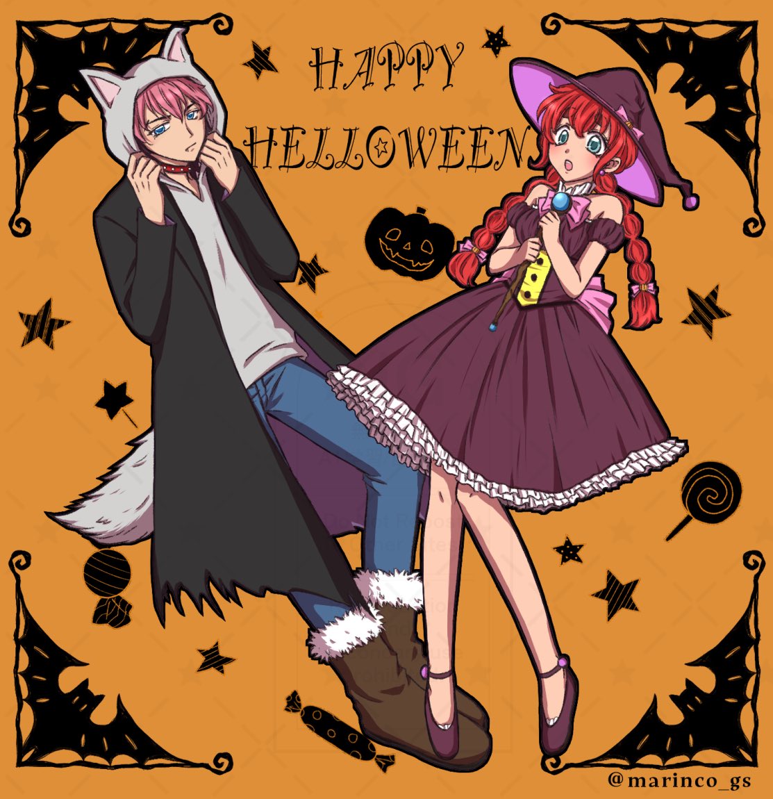 と*ん様 手描きイラスト◆ファンアート【Blood Moon】大遅刻ハロウィン 手描きイラスト◇ファンアート【Blood Moon】大遅刻ハロウィン - メルカリ