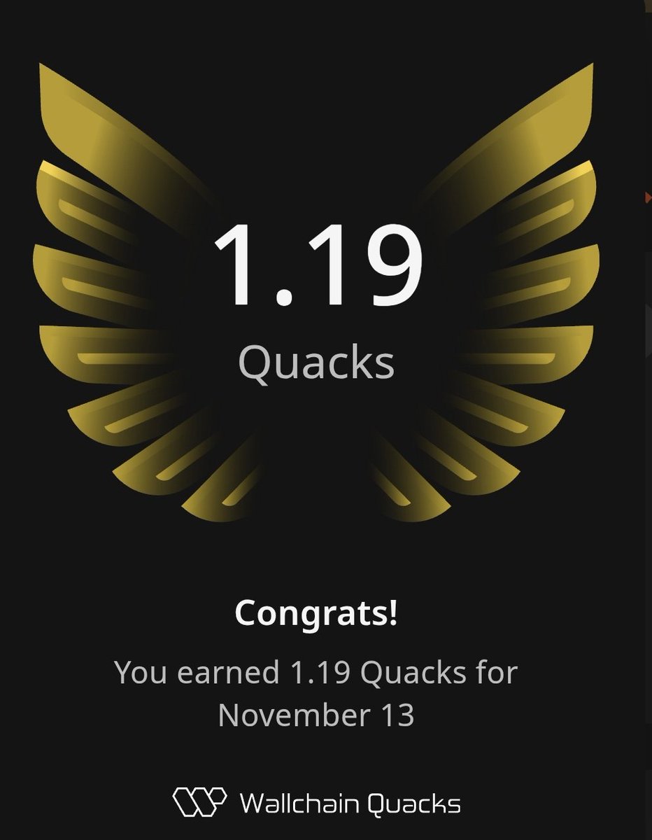 Just earned 1.19 Quacks on <a href="/wallchain/">Wallchain Quacks</a> in one day 🦆

Turn insights into rewards and climb the leaderboard 🥇

This Is Quack Szn