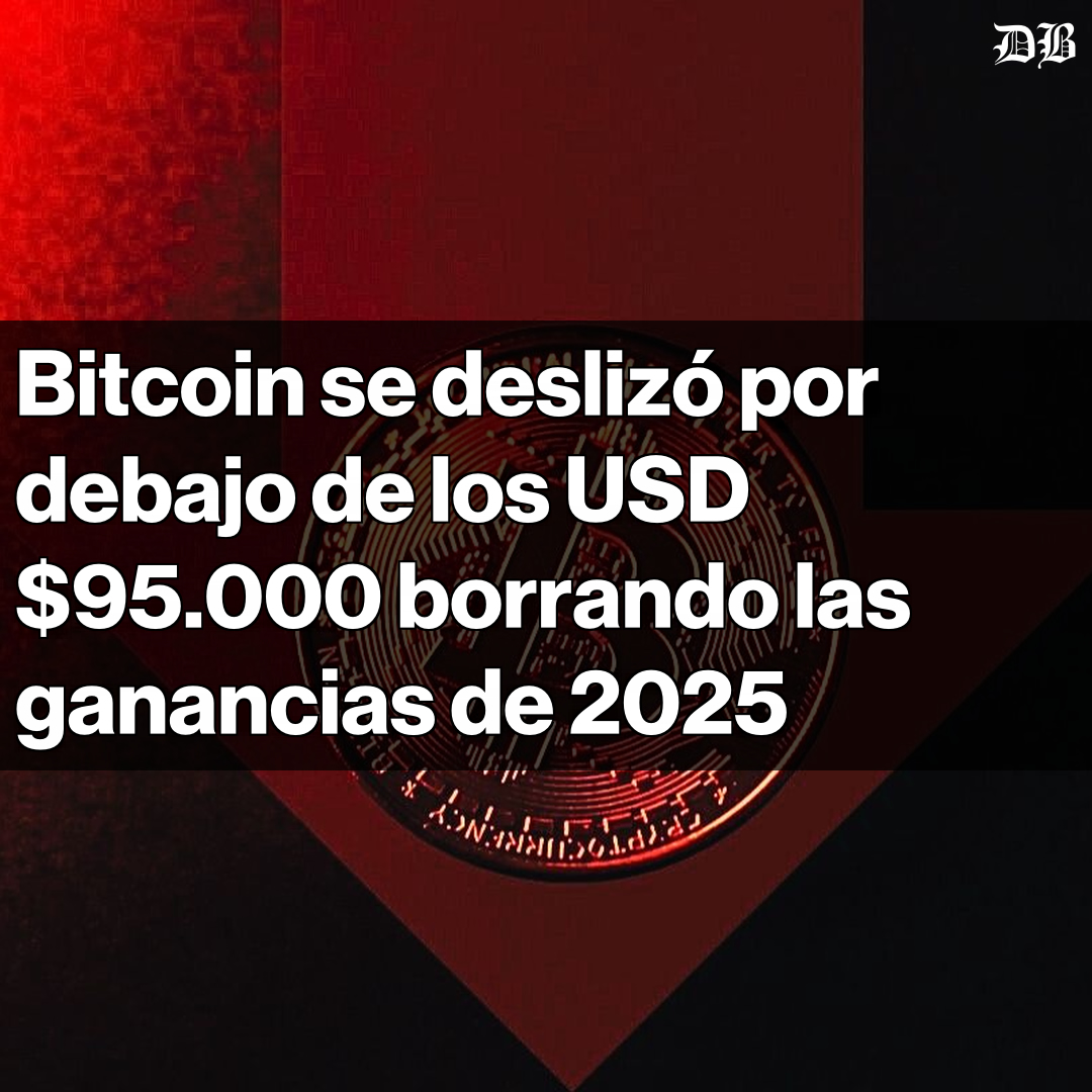 🚨 Caída de Bitcoin 🚨 Bitcoin ahora está por debajo de USD $95.000 Las  liquidaciones superan los USD $1.300 millones en 24 horas La crisis de  liquidez empeora y el mercado también