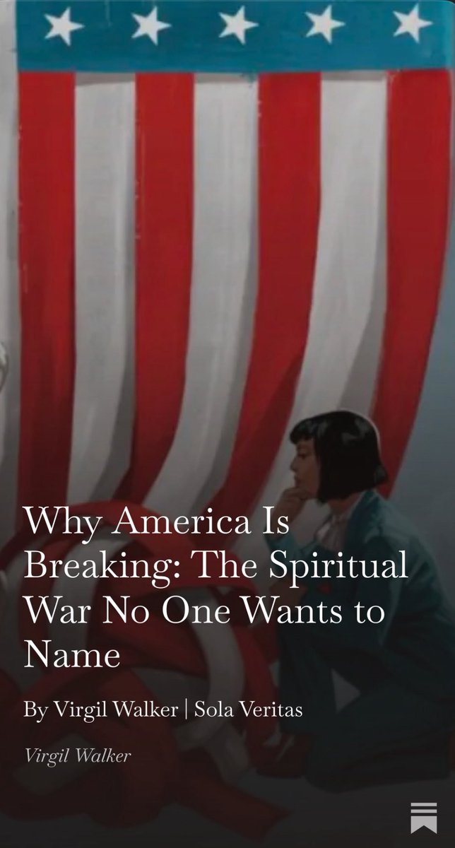 America isn’t breaking because of politics.
It’s breaking because a new religion captured our institutions.

Family. Church. School. Government. Media.
All discipled by the gospel of the autonomous self.

My full article drops the truth without apology.👇
open.substack.com/pub/virgilwalk…