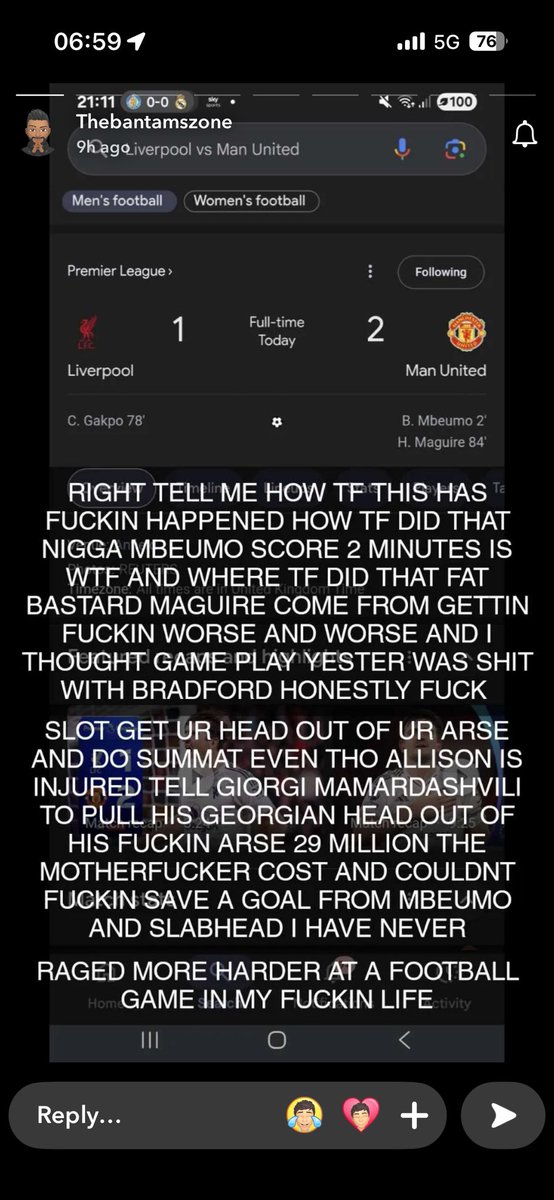 someone so deeply linked to the club even with “bantams” in their user putting the fans and club in a bad light as per usual. #bcafc