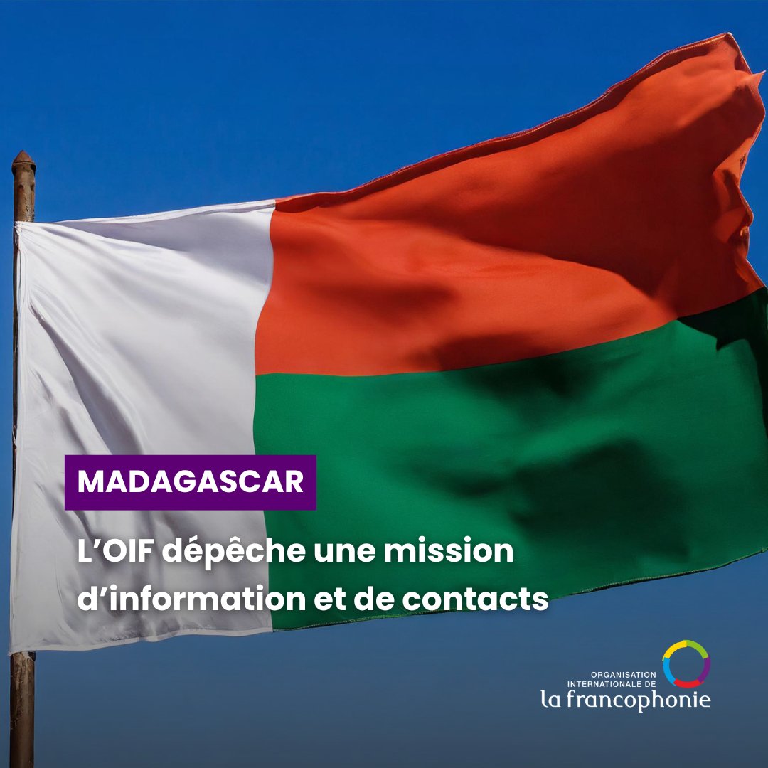 OIFrancophonie's tweet image. 🔴Communiqué 

A l’invitation du gouvernement Malagasy, la Secrétaire générale de la #Francophonie, @LMushikiwabo, a dépêché une mission d’information et de contacts à Antananarivo, du 11 au 14 novembre 2025.

En savoir plus : ow.ly/KUIV50XrJIn

#Madagascar