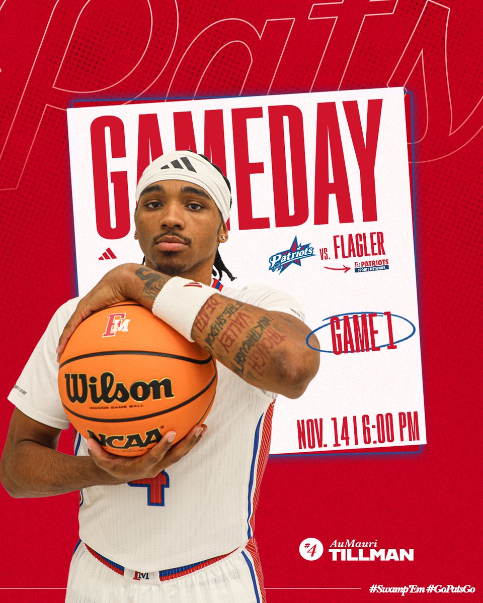 𝐒𝐄𝐀𝐒𝐎𝐍-𝐎𝐏𝐄𝐍𝐄𝐑! 𝐅𝐌𝐔 𝐇𝐨𝐨𝐩𝐬 𝐢𝐬 𝐁𝐚𝐜𝐤! 🏀

🆚Flagler
🏟️University Center
⏰6:00 PM
📺tinyurl.com/3kvb2dry
📊tinyurl.com/587ypyyk
🎟️Adults $10, Students $5, FMU students FREE with ID (Cash or Credit is accepted) 

#SwampEm #GoPatsGo <a href="/FMUmbball/">Francis Marion University Men's Basketball</a>