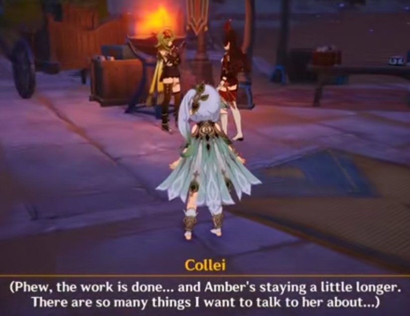c0lleixamb3r's tweet photo. Amber stays with Collei for a few daysโผ๏ธ #collei #amber #collber #GenshinImpact https://t.co/weFFjCTNqo