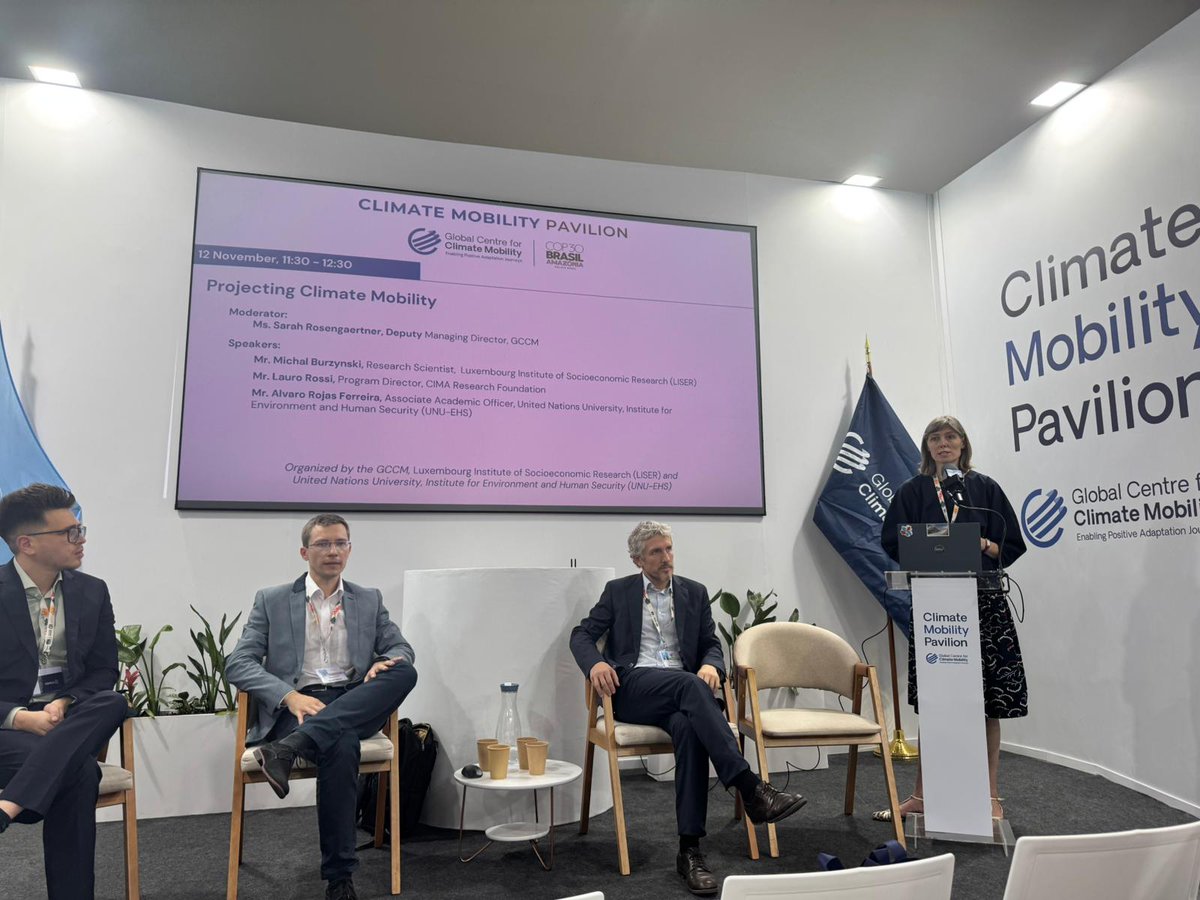 CIMAFoundation's tweet image. 📣 We officially presented the Global Disaster #Displacement Risk Model at #COP30 — the first global probabilistic model estimating climate-related displacement from cyclones, floods and drought. 
🆕Find out more: cimafoundation.org/en/news/cop30-…
@UNUEHS @EOS_SG @IDMC_Geneva @UNmigration