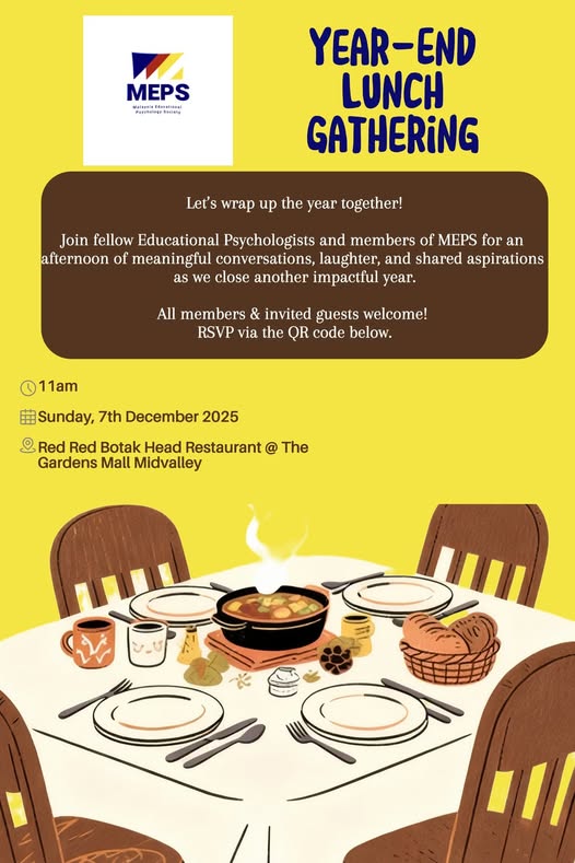 MEPS_Connect's tweet photo. Join us for the MEPS Annual Year-End Lunch! 🎉

📅 7 Dec 2025, 11am 
📍 Red Red Botak Head, The Gardens Mall 
👥 All MEPS members &amp; invited guests are welcomed

RSVP now and see you soon!  🤗https://t.co/ttCFJQL3uQ https://t.co/7LkbrRP0rI