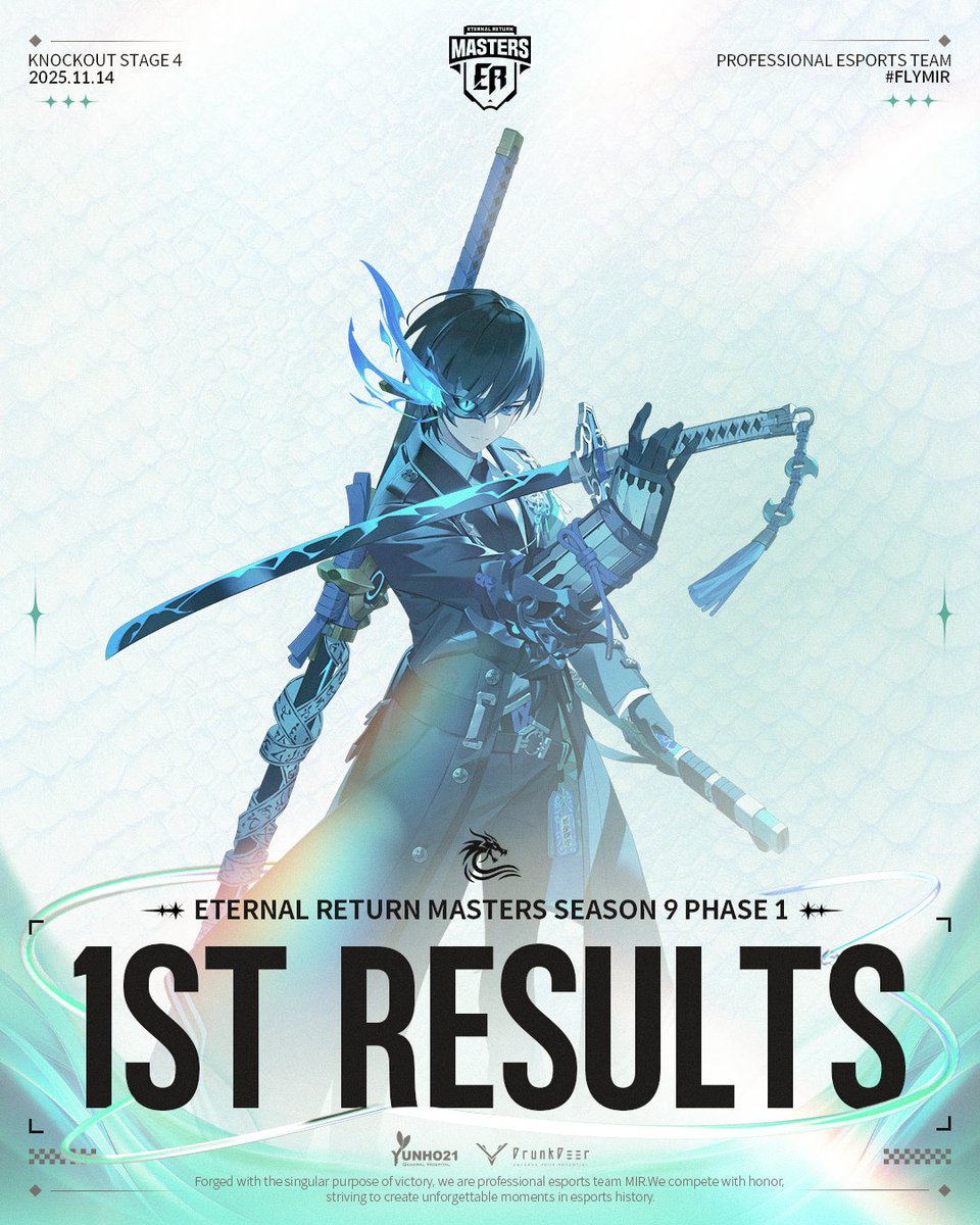 𝐑𝐄𝐒𝐔𝐋𝐓

📊 Knockout Stage 4 :: 1st

녹아웃 스테이지 4에서 1위를 차지합니다!
토요일에도 좋은 모습으로 찾아뵙겠습니다.

#flymir🌊 #EternalReturn