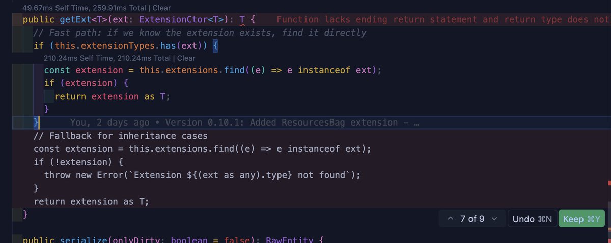 webdevcody's tweet image. In cursor, how do we turn off this undo / keep feature inline? It never goes away even after I accept changes and commit them.  Is this a bug in cursor?