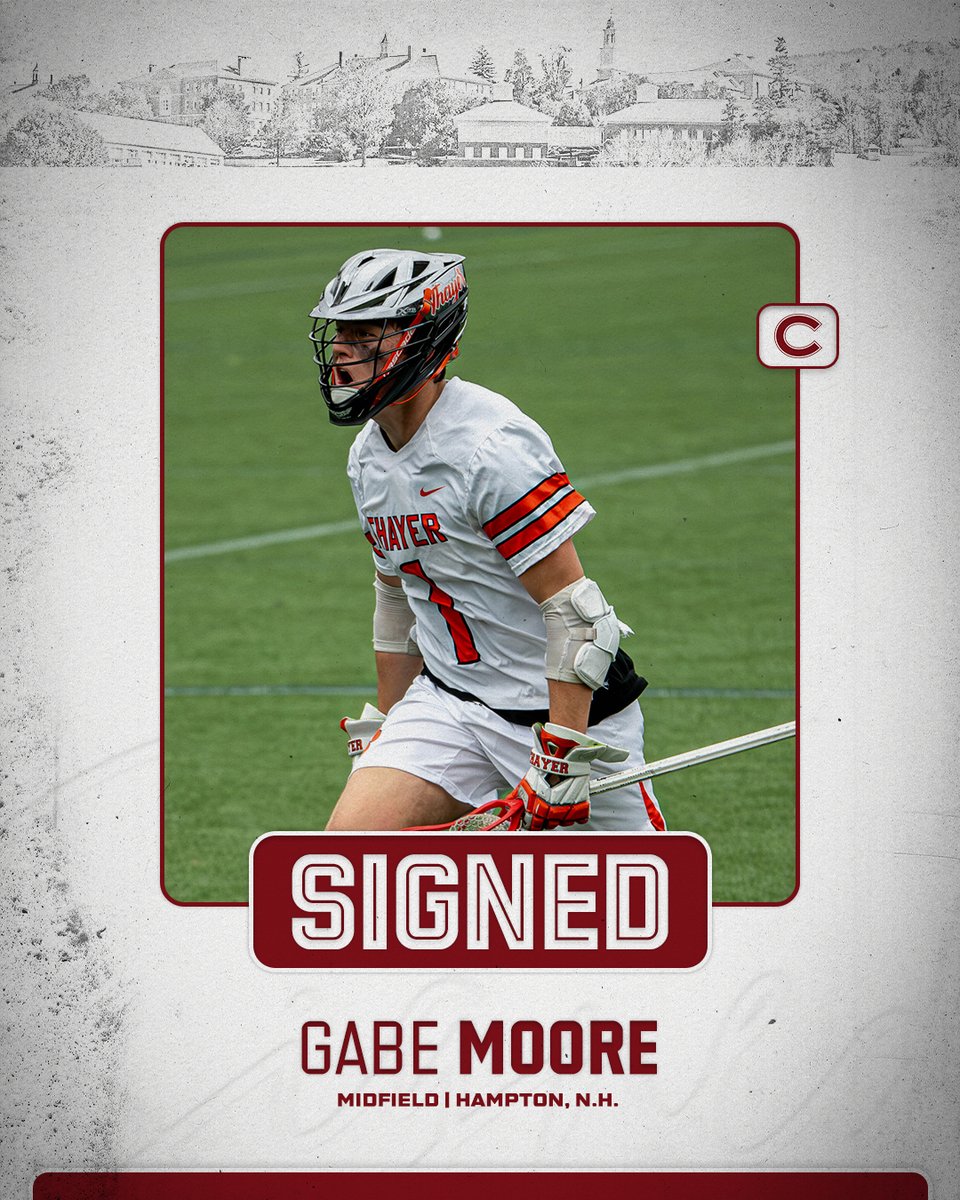 ColgateMLax's tweet image. 𝑺𝒊𝒈𝒏𝒆𝒅 ✍️

Next up in our class of 2030’s, we have Gabe Moore!

Gabe is a midfielder from Hampton, N.H.

Welcome to Colgate!

#GoGate | #GGG