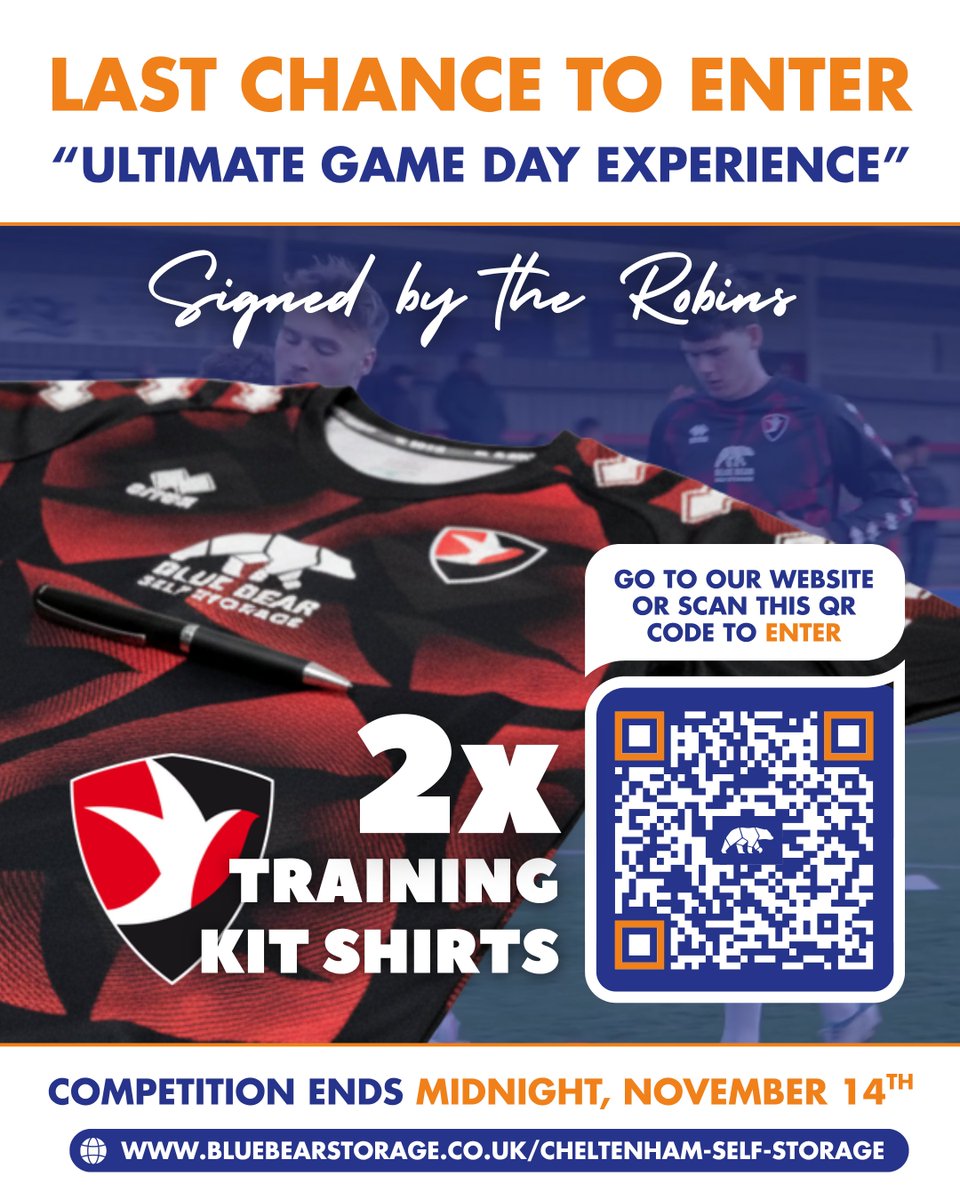 BlueBearStorage's tweet photo. Today is the last day to enter our Cheltenham competition!

Enter now for free 👇 https://t.co/6o8CAEqEmp

Don’t wait, get in before the whistle blows!
@CTFCofficial @thebeefyboys @deyabrewery 
#Giveaway #Competition #CheltenhamLife #Cheltenham https://t.co/i8zguRyqt5