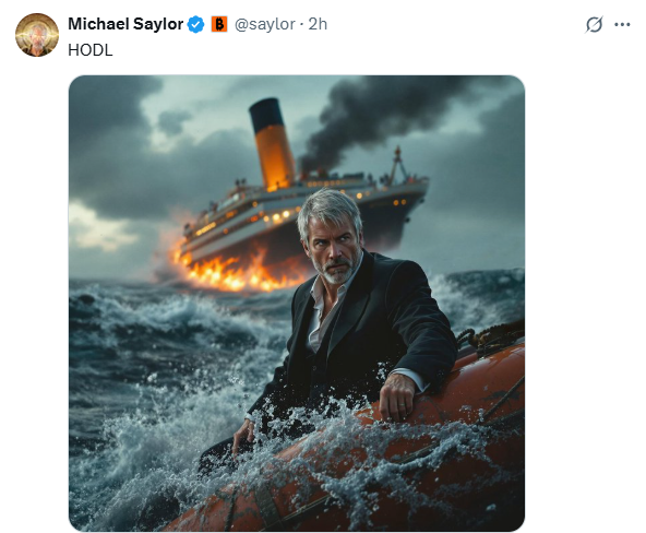Cryptastic4's tweet photo. @BitcoinMagazine he literally posted that he’s jumping ship while telling everyone else to stay on it... https://t.co/5aGnT5ozme