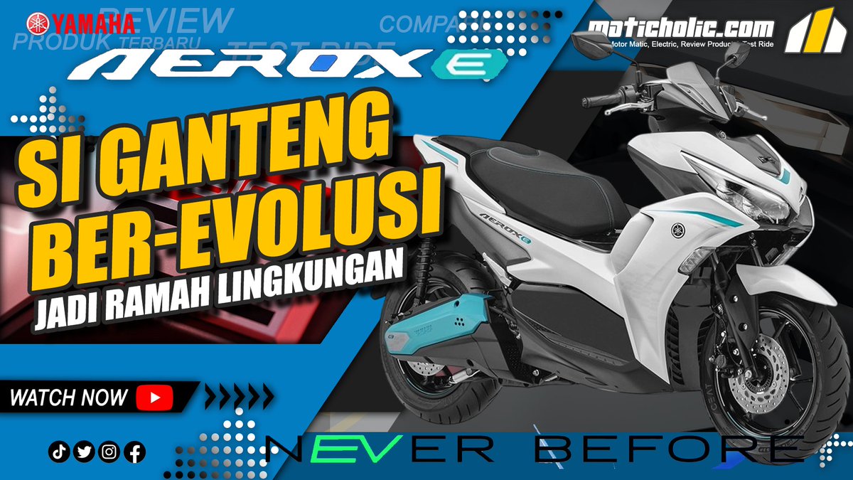 maticholic's tweet photo. Yamaha Aerox E 2026 resmi hadir di India sebagai skuter listrik sporty yang siap mengguncang dunia matic! https://t.co/ET4taLWsRb https://t.co/H56u42G77b