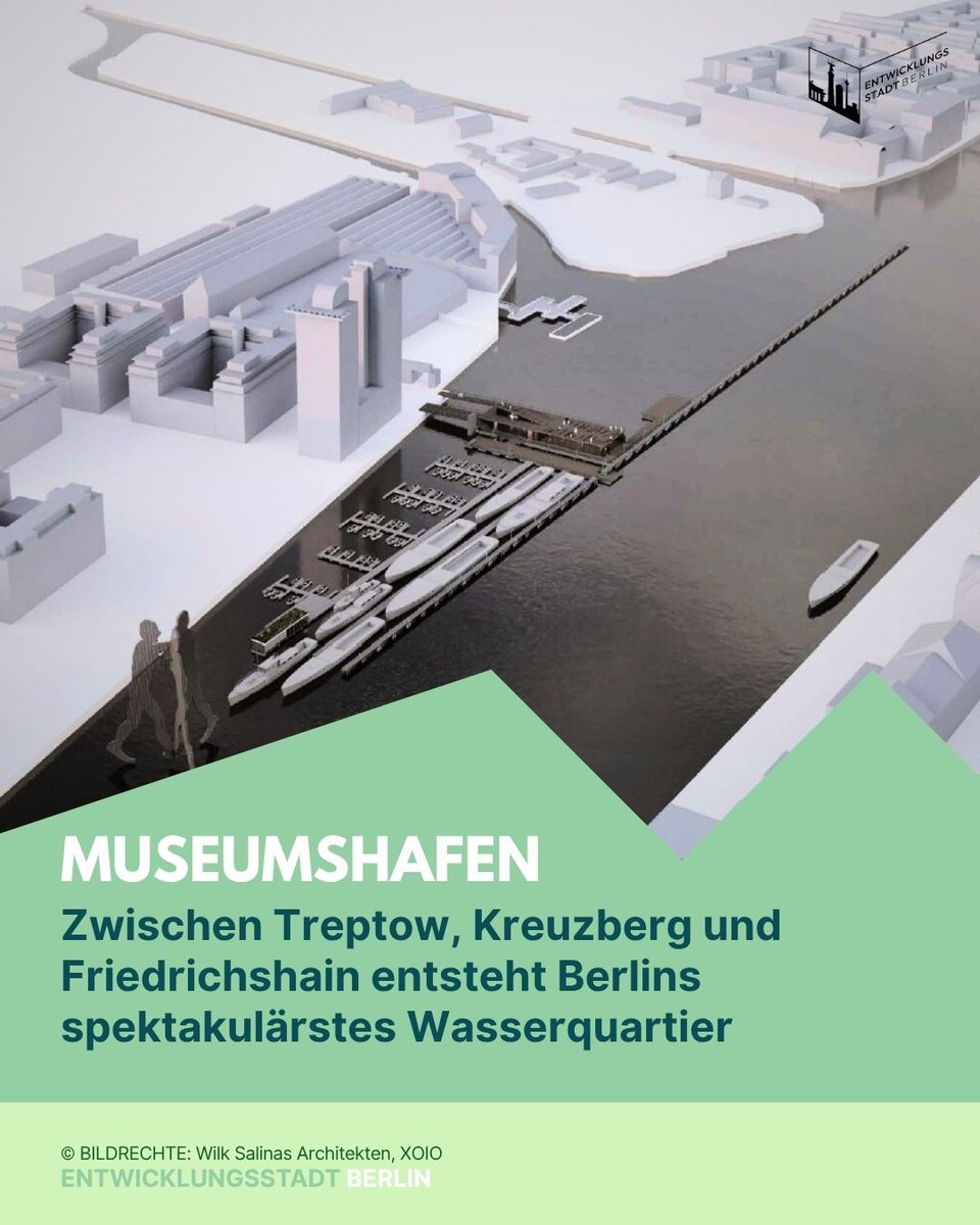 Wo einst die Grenze durch die Spree verlief, entsteht ein Ort für Kultur, Bildung und Erinnerung. Der neue Museumshafen Berlin soll den historischen Grenzsteg in eine öffentliche Anlage verwandeln, die Geschichte sichtbar und erlebbar macht: 

entwicklungsstadt.de/zwischen-trept…