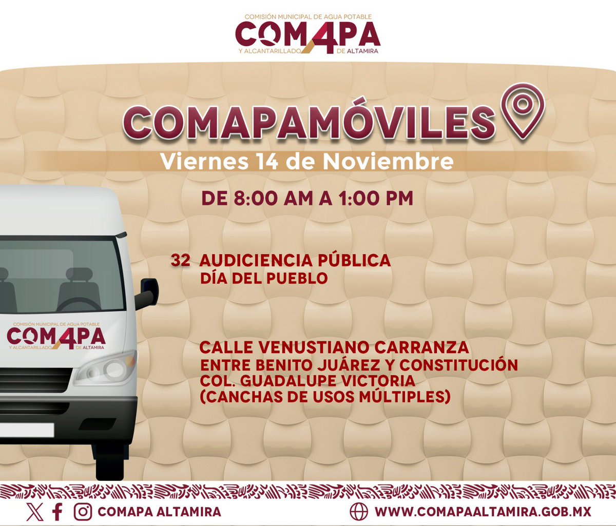 ✅ Te compartimos la ubicación de nuestros Comapamóviles 👇🏼

#ComapaAltamira